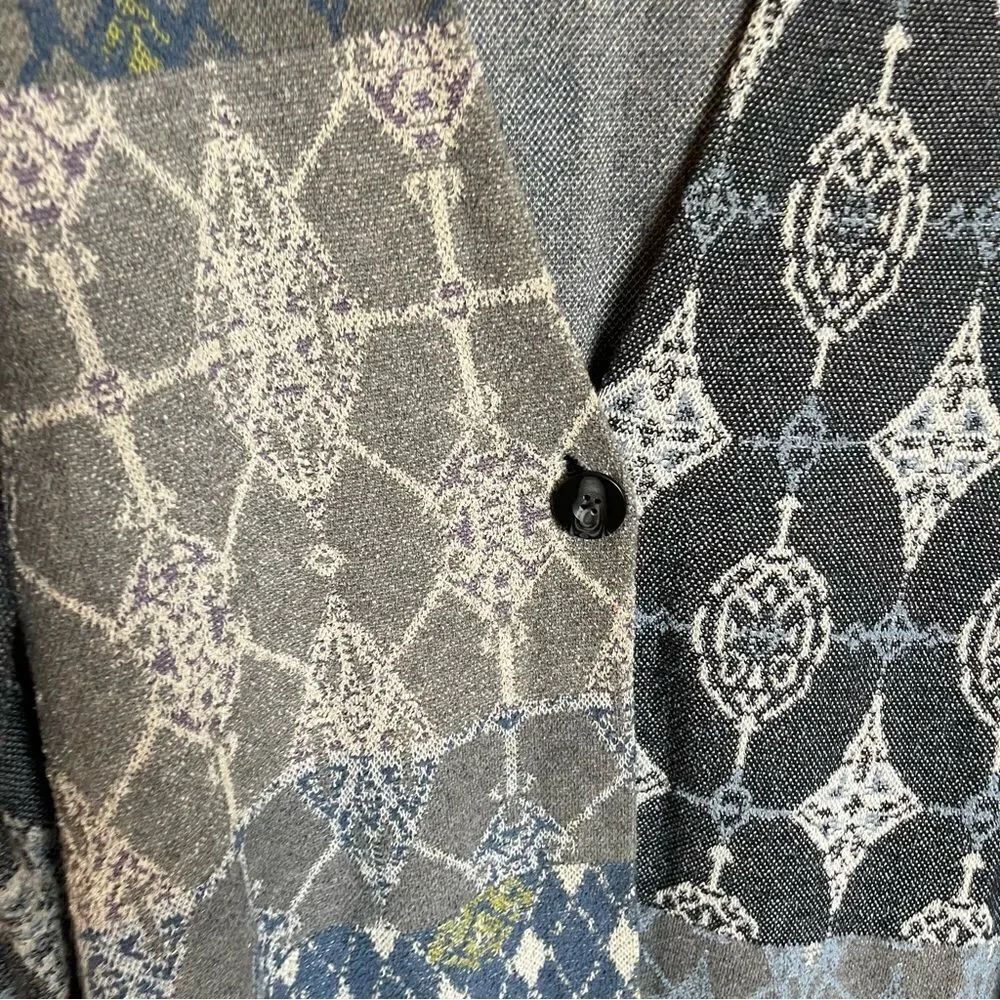 J.Jill Printed Long Line Wool Blend Cardigan - Picture 7 of 9
